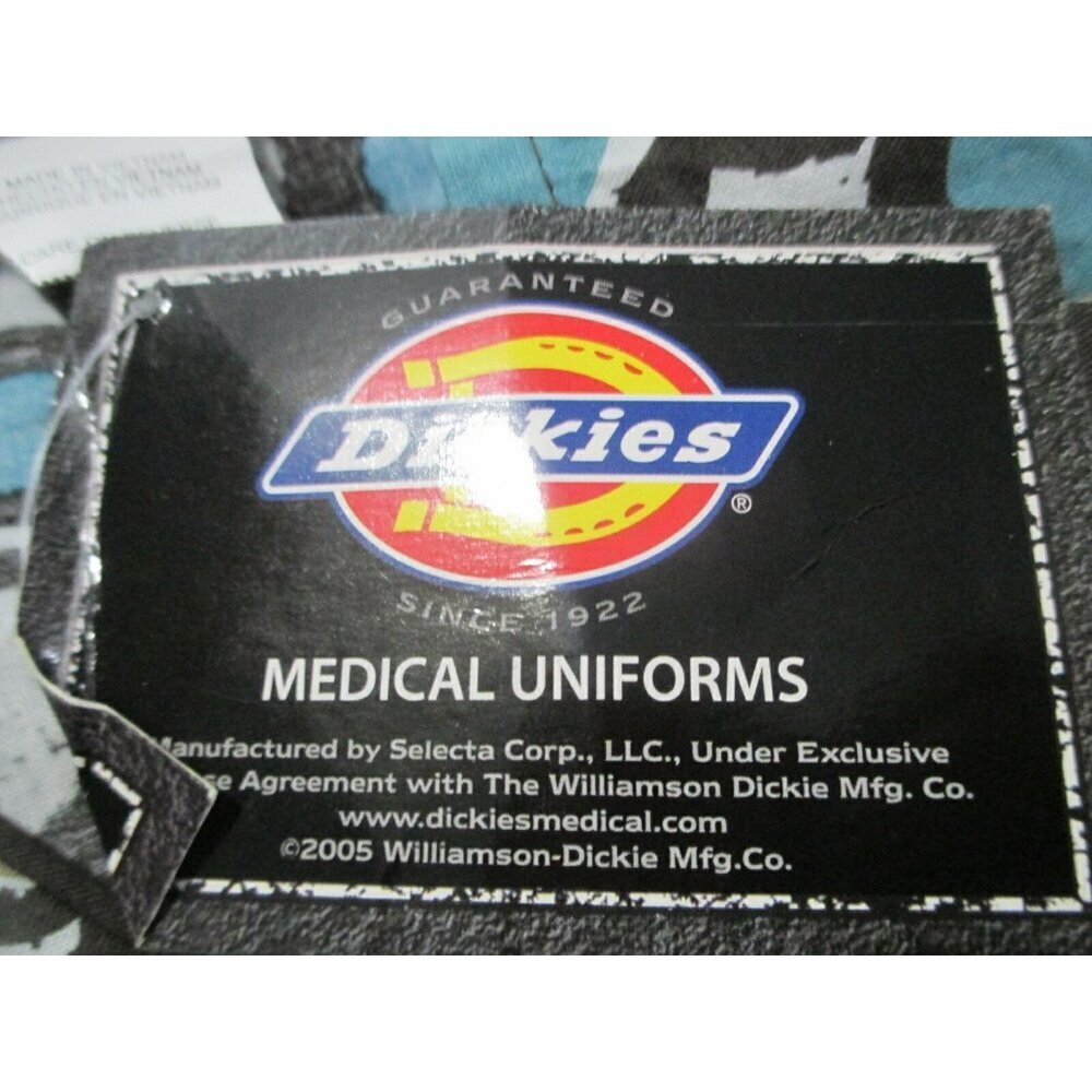NWT Dickies Uniform Smock Women's Scrub Size XS Shapes Multi Color - Picture 4 of 4